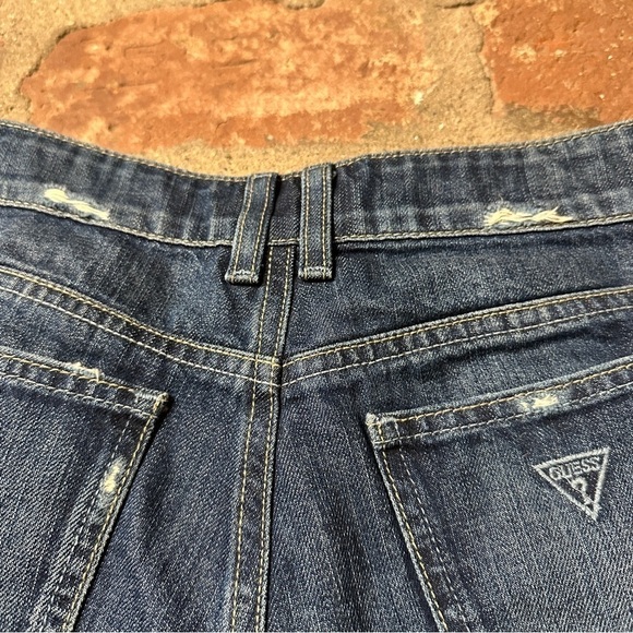 Guess Jeans size 25 distressed destroyed Cutoff Denim Jean Short Shorts - Picture 15 of 15